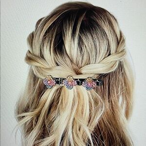 Braided Hair Clip - Sparkling Crystal Stone Hair Clips For Styling Sectioning